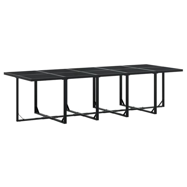 vidaXL 15-tlg. Garten-Essgruppe Schwarz Poly Rattan