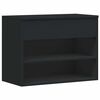 vidaXL Schuhbank Schwarz 60x30x45 cm Holzwerkstoff