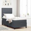 vidaXL Boxspringbett mit Matratze Dunkelgrau 90 x 200 cm Stoff