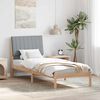 vidaXL Bettrahmen mit Kopfteil Braun 75 x 190 cm Massives Kiefernholz