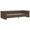 vidaXL Tagesbett mit Matratze USB Dunkelbraun Stoff 90x200 cm