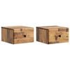 vidaXL Wandmontierter Nachttisch 2 stk. Altholz 34,5 x 33 x 20 cm