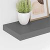 vidaXL Schweberegal Hochglanz-Grau 60x23,5x3,8 cm MDF