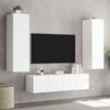 vidaXL TV-Wandschrank mit LED-Leuchten Wei&szlig; 80x35x31 cm