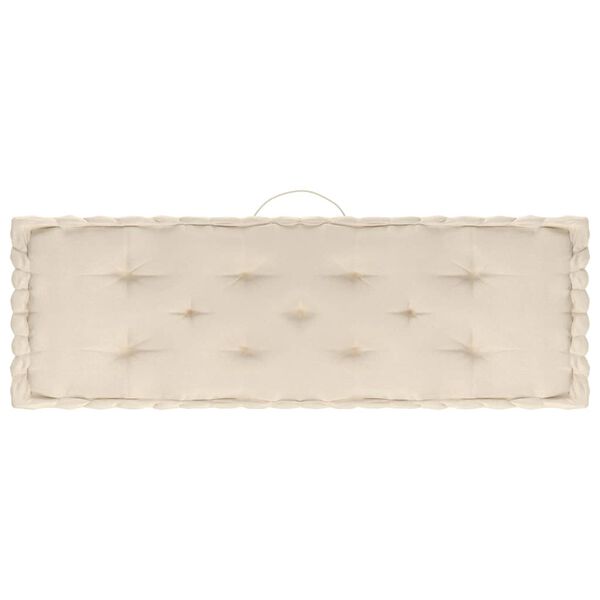 vidaXL Palettenkissen 4-tlg. Beige Baumwolle