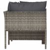 vidaXL 4-tlg. Garten-Lounge-Set mit Kissen Grau Poly Rattan