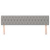 vidaXL Kopfteile 2 Stk. Hellgrau 100x7x78/88 cm Stoff