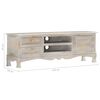 vidaXL TV-Schrank Grau 120×30×42 cm Massivholz Mango