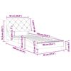 vidaXL Bettgestell ohne Matratze Blau 90x190 cm Samt