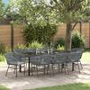 vidaXL Garten Essgruppe 9 pcs Grau Pulverbeschichteter Stahl