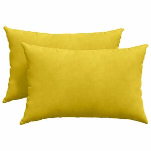 vidaXL Sofakissen 2 St&uuml;ck Gelb 60 x 40 cm Cordstoff