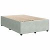 vidaXL Boxspringbett mit Matratze Hellgrau 120x190 cm Samt