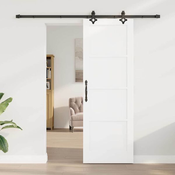 vidaXL Schiebet&uuml;r ORKDAL Wei&szlig; 73,5 x 211 cm Massives Kiefernholz