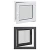 vidaXL Kellerfenster RISOR 60 x 60 cm PVC und Glas Anthrazit