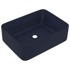 vidaXL Luxus-Waschbecken Matt Dunkelblau 41x30x12 cm Keramik