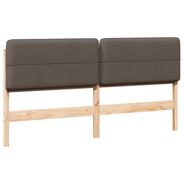 vidaXL Gepolstertes Kopfteil mit Kopfteil Braun und Taupe 200 cm
