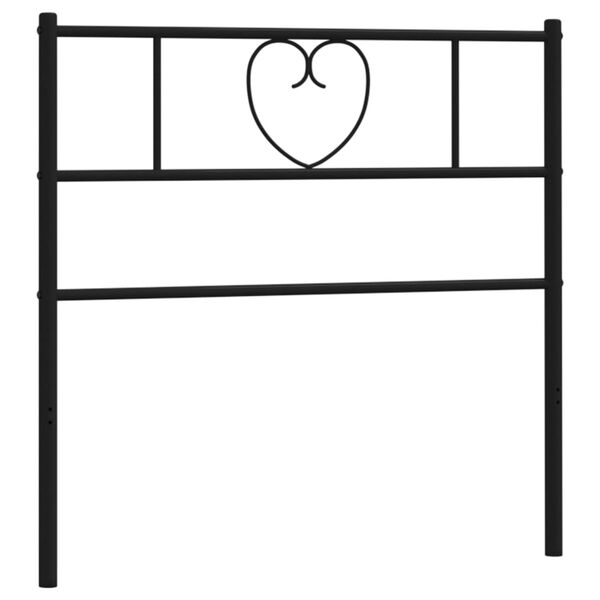 vidaXL Ersatz-Kopfteil Metall Schwarz 100 cm