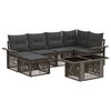 vidaXL Gartensofa-set 7 stk. Grau und Dunkelgrau Poly-Rattan