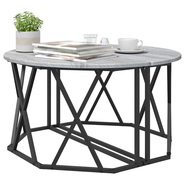 vidaXL Couchtisch Graues Sonoma 80 x 80 x 42 cm