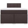 vidaXL Boxspringbett mit Matratze Dunkelbraun 120x190 cm Stoff