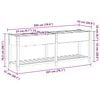 vidaXL Garten-Pflanzgefäß mit Regal Beige 203,5 x 53 x 76,5 cm
