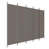 vidaXL 5-tlg. Paravent Anthrazit 250x220 cm Stoff