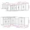 vidaXL 11-tlg. K&uuml;chenschrank-Set Lucca Grau Sonoma Holzwerkstoff