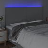 vidaXL LED Kopfteil Hellgrau 200x5x118/128 cm Stoff
