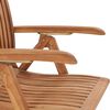 vidaXL Verstellbare Gartenst&uuml;hle mit Auflagen 6 Stk. Massivholz Teak
