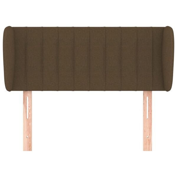 vidaXL Kopfteil mit Ohren Dunkelbraun 93x23x78/88 cm Stoff