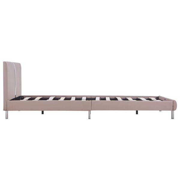 vidaXL Bettgestell Cappuccino-Braun Kunstleder 140x200 cm