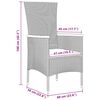 vidaXL Garten Essgruppe 9 pcs Grau Pulverbeschichteter Stahl
