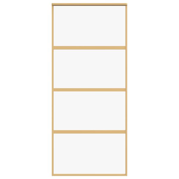 vidaXL Schiebet&uuml;r Golden 90x205 cm ESG-Klarglas und Aluminium