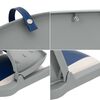vidaXL 2-tlg. Bootssitz-Set Klappbar Blau und Wei&szlig; 48x51x41 cm