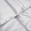 vidaXL Ganzjahresbettdecke Silber 155 x 220 cm Satin und Mikrofaser