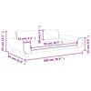 vidaXL Kindersofa Creme 100x54x33 cm Samt