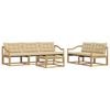 vidaXL Outdoor-Sofagarnitur 6 pcs Wei&szlig; und Beige 79 x 79 x 37 cm