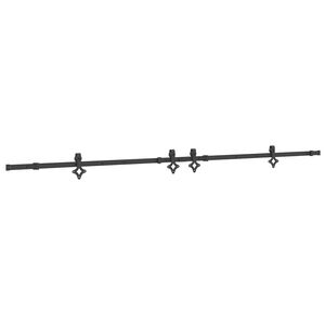 vidaXL Schiebet&uuml;rbeschlag-Set 305 cm Stahl Schwarz
