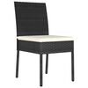 vidaXL Garten Essgruppe 3 pcs Schwarz Pulverbeschichteter Stahl