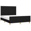 vidaXL Bettgestell ohne Matratze Schwarz 140x190 cm Stoff