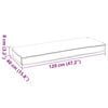 vidaXL Palettenkissenset 2 pcs Grau 120 x 40 x 8 cm Oxford-Stoff