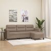 vidaXL 3-Sitzer-Sofa mit Hocker Cappuccino-Braun 180 cm Kunstleder