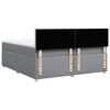 vidaXL Boxspringbett mit Matratze Hellgrau 200x200 cm Stoff