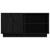 vidaXL TV-Schrank Schwarz 80x35x40,5 cm Massivholz Kiefer