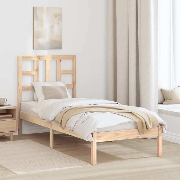 vidaXL Massivholzbett 75x190 cm