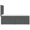 vidaXL Boxspringbett mit Matratze Dunkelgrau 90x200 cm Stoff