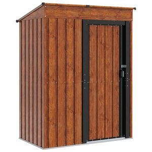 vidaXL Gartenh&uuml;tten Braun 137 x 81 x 180 cm Metall