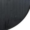 vidaXL Teppich Rund Schwarz 100 cm Bambus
