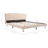 vidaXL Bett mit Memory-Schaum-Matratze Beige Stoff 160&times;200 cm