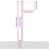 vidaXL Flagge Gro&szlig;britanniens mit Mast 6,08 m Aluminium